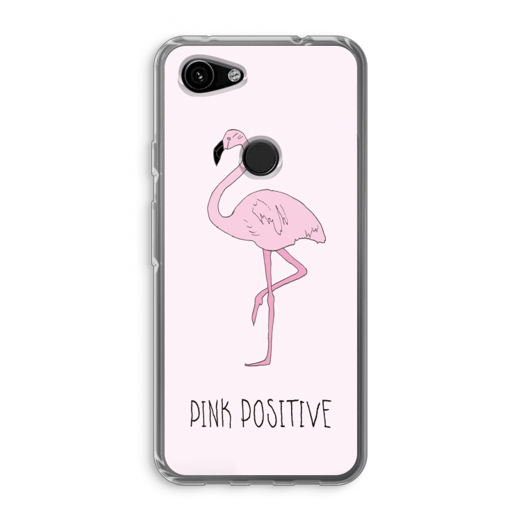 Pink positive: Google Pixel 3a Transparant Hoesje