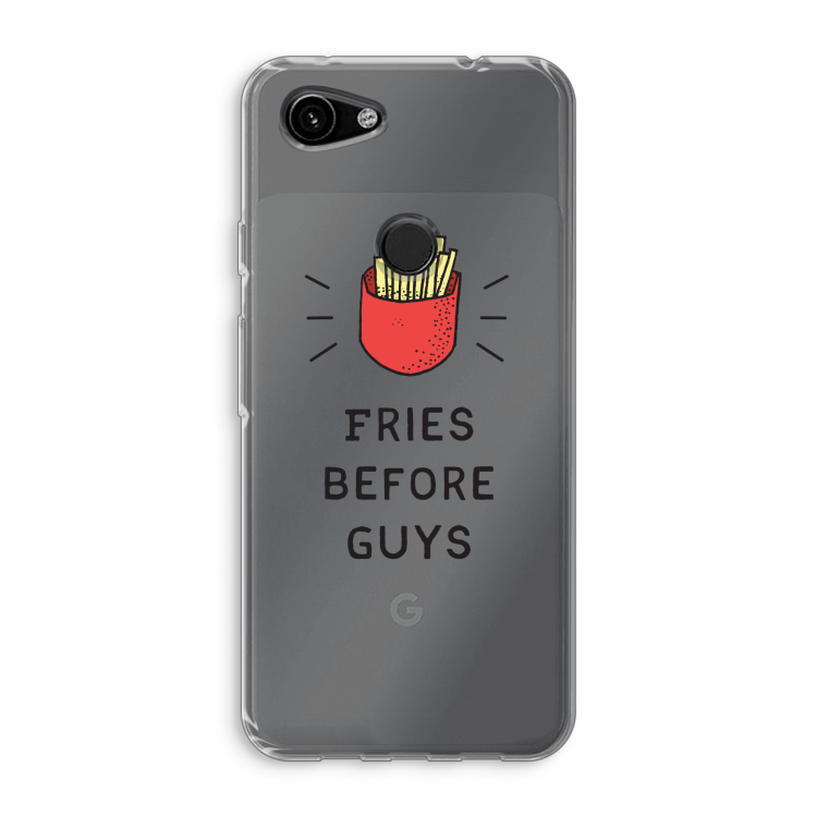 Fries before guys: Google Pixel 3a Transparant Hoesje