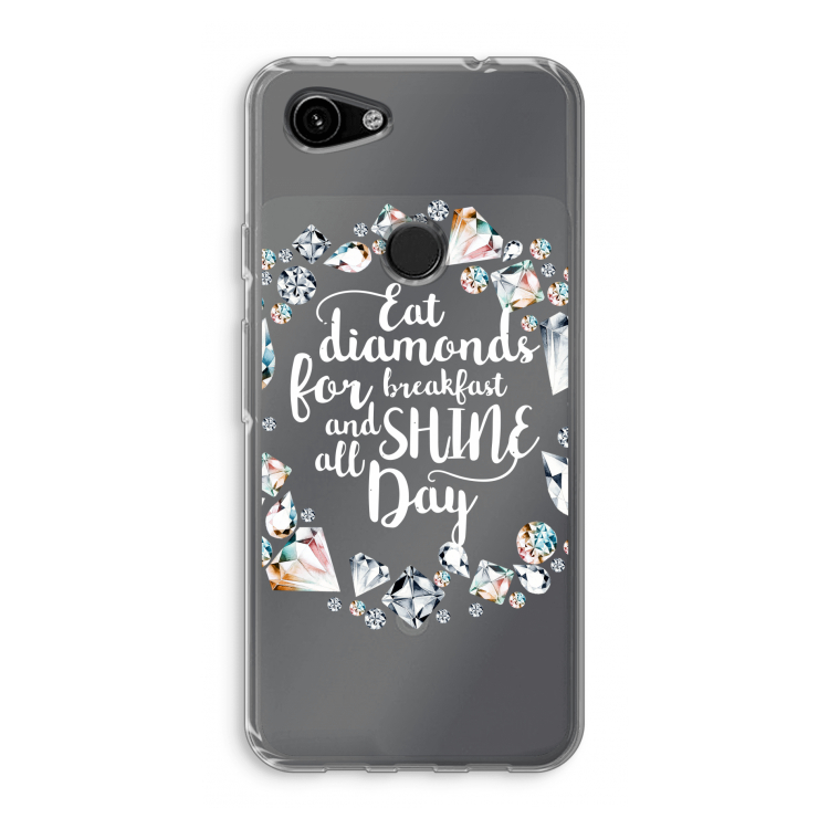 Diamonds: Google Pixel 3a Transparant Hoesje