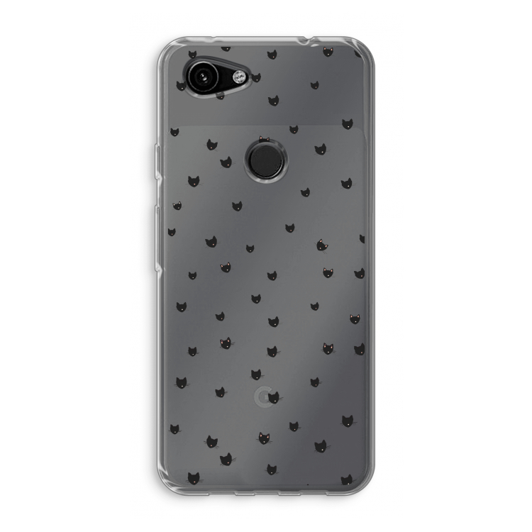Kleine kattenkopjes: Google Pixel 3a Transparant Hoesje