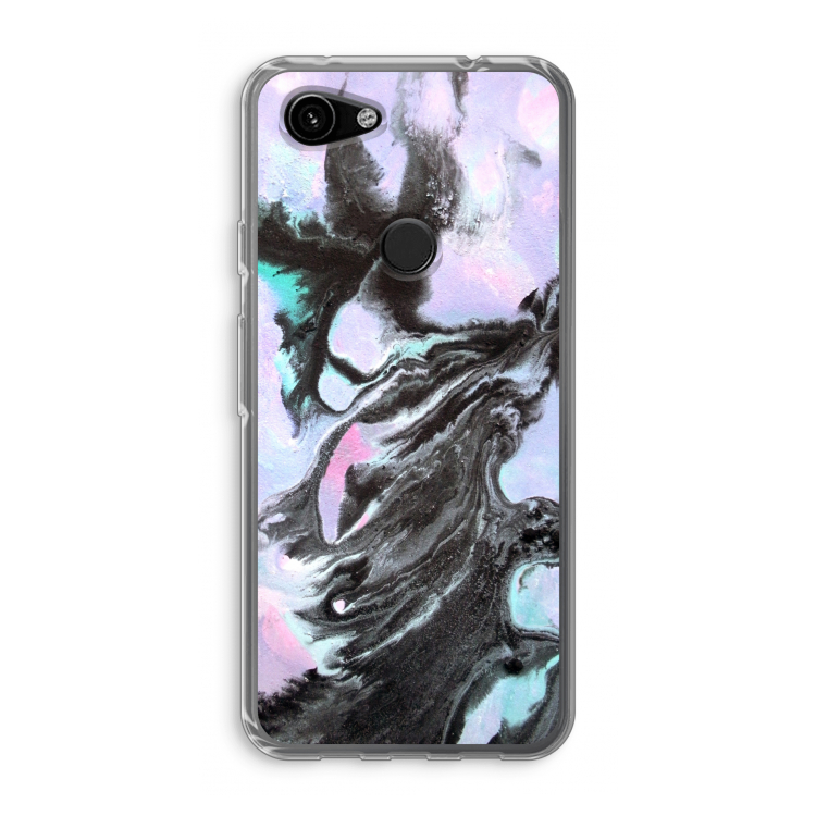 Pastel zwart: Google Pixel 3a Transparant Hoesje