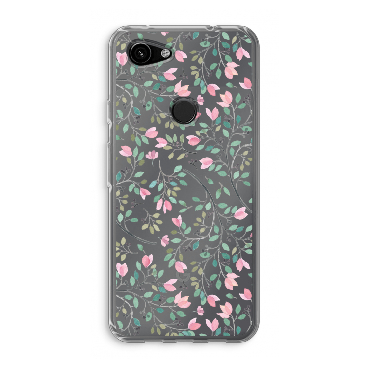 Sierlijke bloemen: Google Pixel 3a Transparant Hoesje