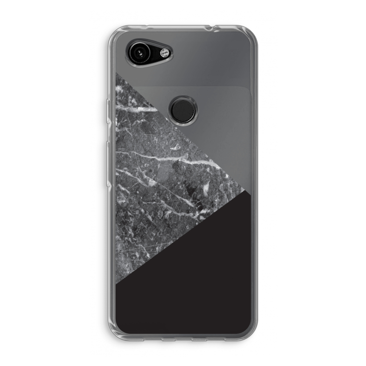 Combinatie marmer: Google Pixel 3a Transparant Hoesje