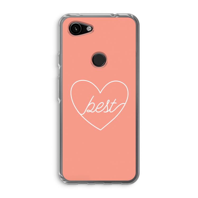 Best heart: Google Pixel 3a Transparant Hoesje