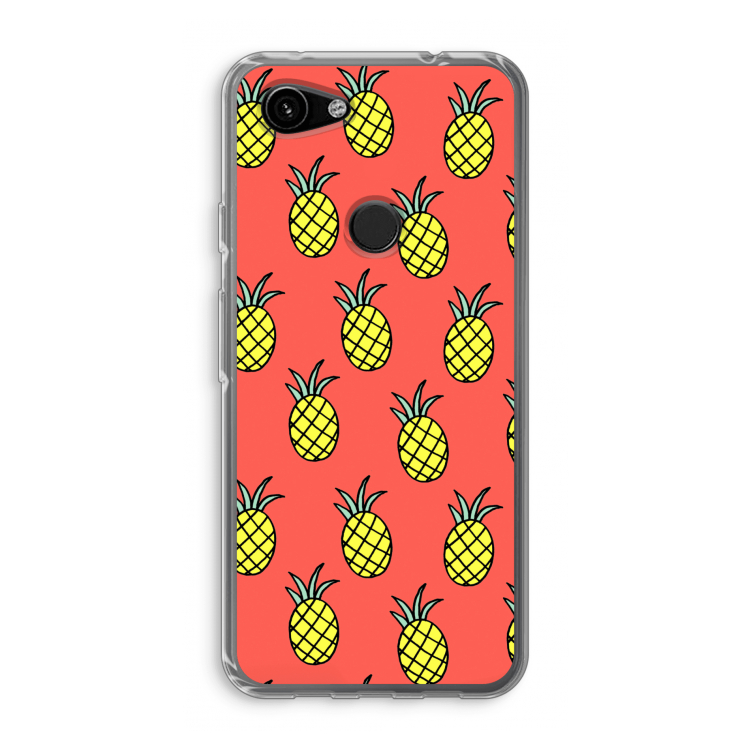 Ananas: Google Pixel 3a Transparant Hoesje
