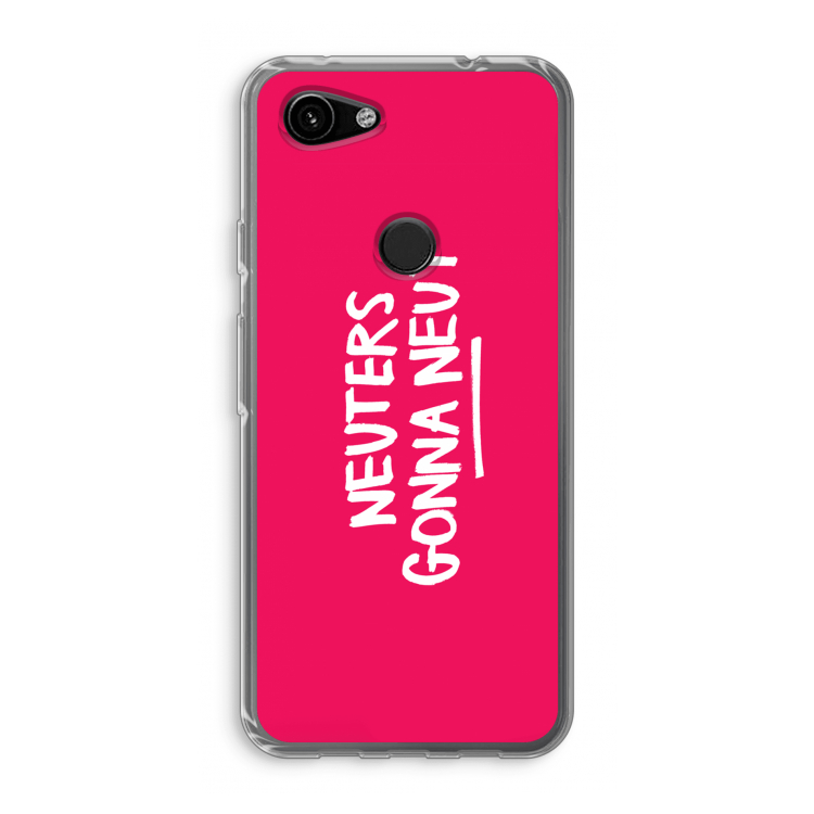 Neuters (roze): Google Pixel 3a Transparant Hoesje