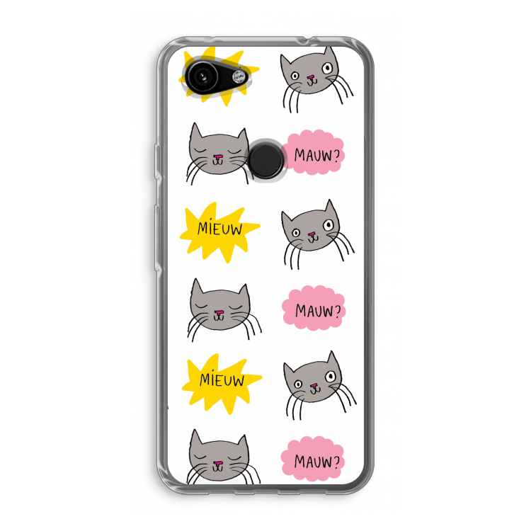 Meow: Google Pixel 3a Transparant Hoesje