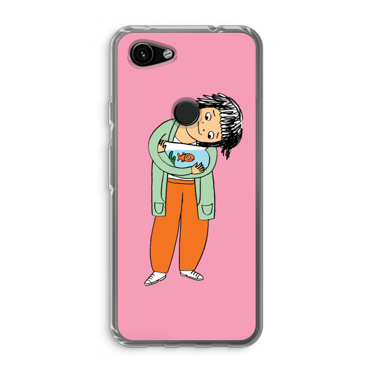 Visknuffel: Google Pixel 3a Transparant Hoesje