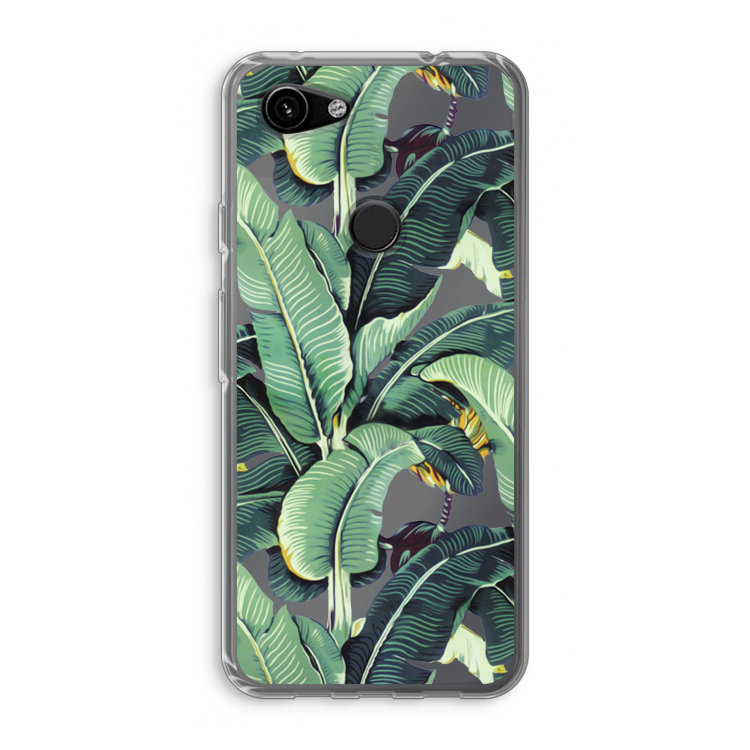 Bananenbladeren: Google Pixel 3a Transparant Hoesje