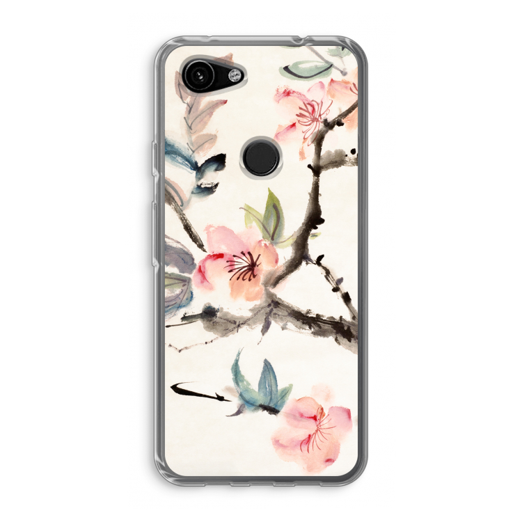 Japanse bloemen: Google Pixel 3a Transparant Hoesje