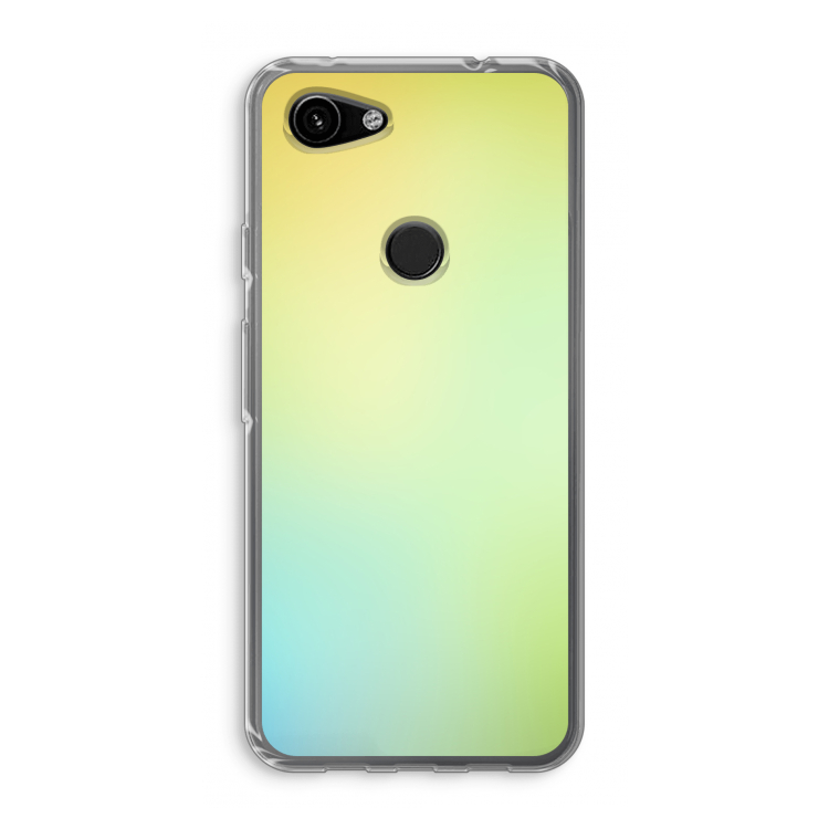 Minty mist pastel: Google Pixel 3a Transparant Hoesje