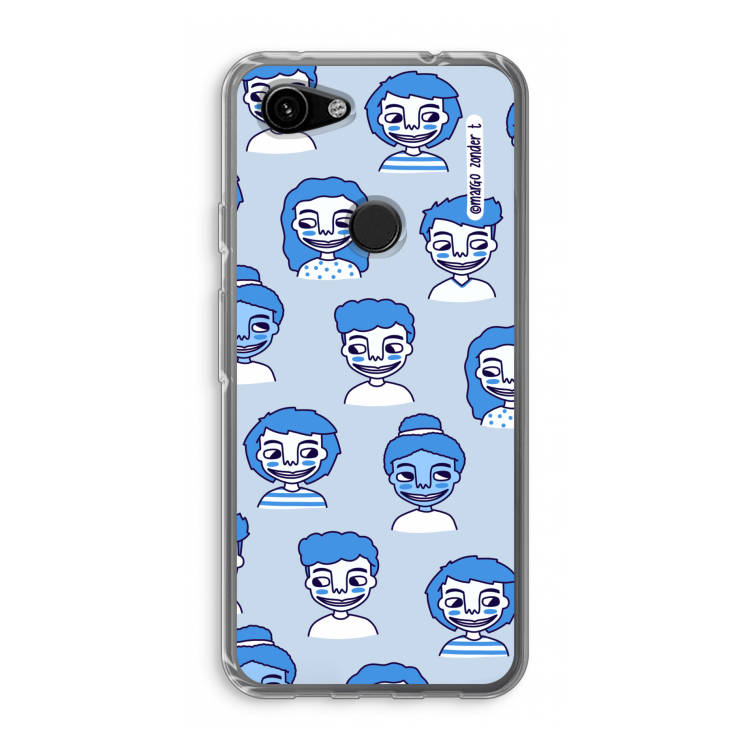 Gezichtjes: Google Pixel 3a Transparant Hoesje