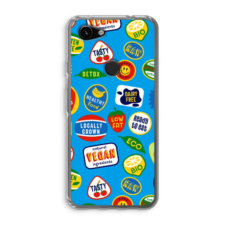 Fruitsticker: Google Pixel 3a Transparant Hoesje