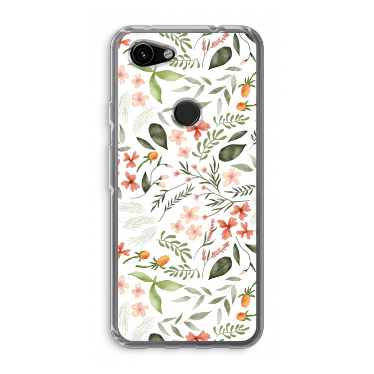 Sweet little flowers: Google Pixel 3a Transparant Hoesje