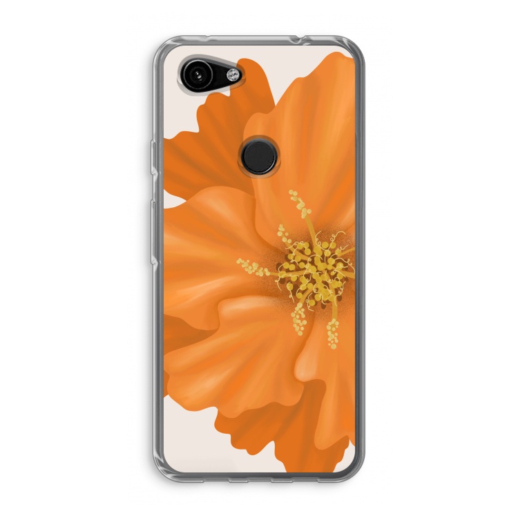 Orange Ellila flower: Google Pixel 3a Transparant Hoesje