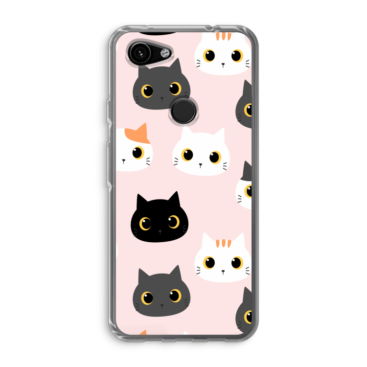 Katten: Google Pixel 3a Transparant Hoesje