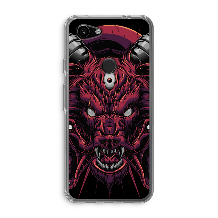 Hell Hound and Serpents: Google Pixel 3a Transparant Hoesje