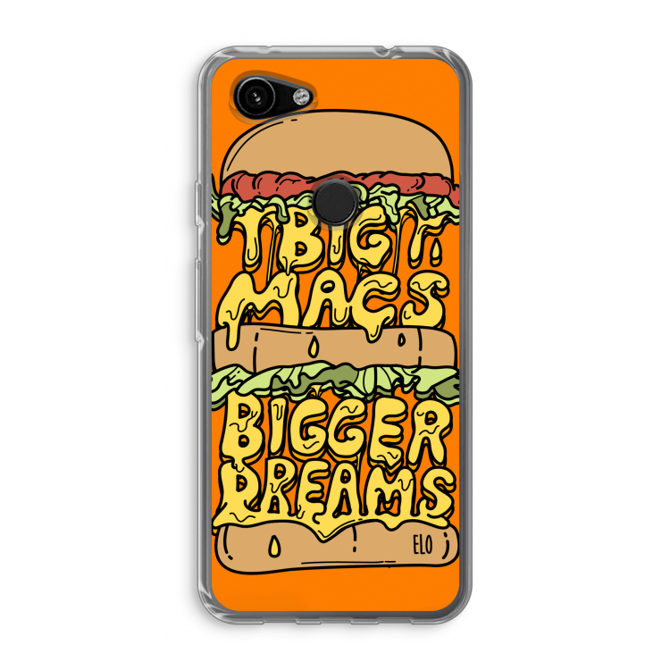 Big Macs Bigger Dreams: Google Pixel 3a Transparant Hoesje