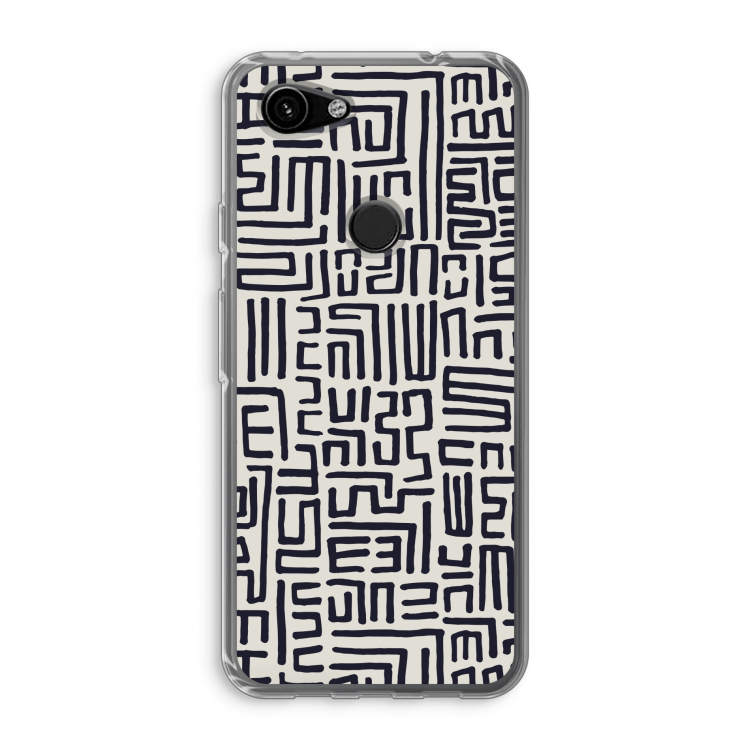 Moroccan Print: Google Pixel 3a Transparant Hoesje