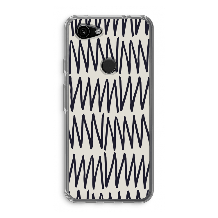 Marrakech Zigzag: Google Pixel 3a Transparant Hoesje