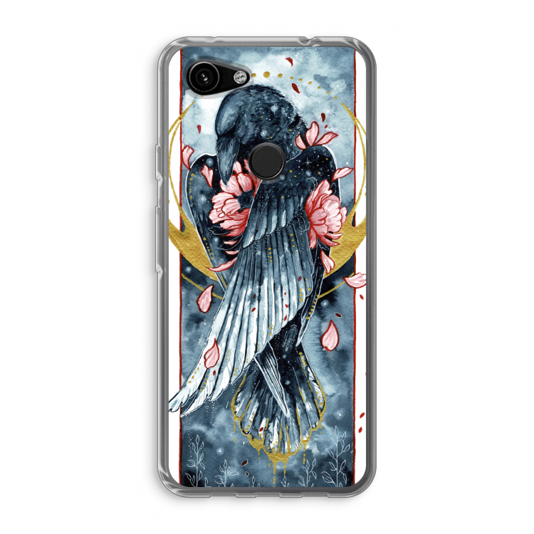 Golden Raven: Google Pixel 3a Transparant Hoesje