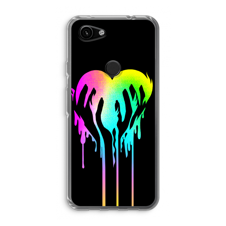 Hold My Heart: Google Pixel 3a Transparant Hoesje