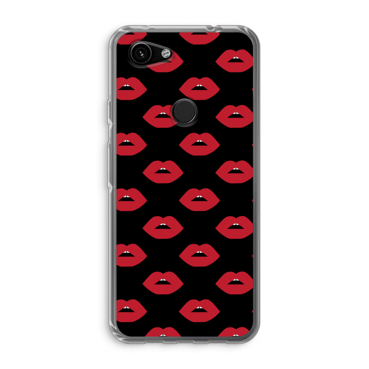 Lips: Google Pixel 3a Transparant Hoesje