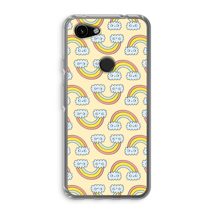 Regenboog: Google Pixel 3a Transparant Hoesje
