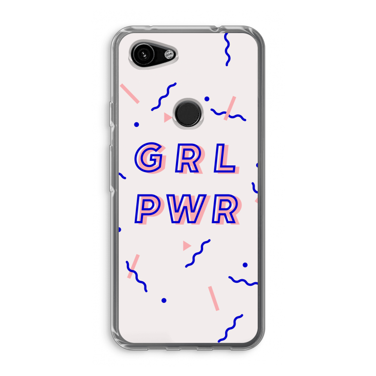 GRL PWR: Google Pixel 3a Transparant Hoesje