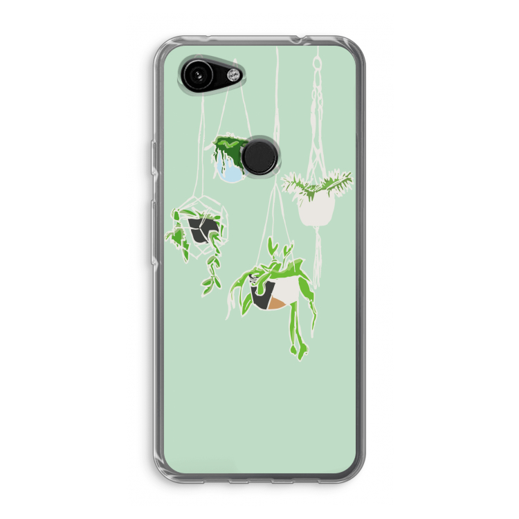 Hang In There: Google Pixel 3a Transparant Hoesje
