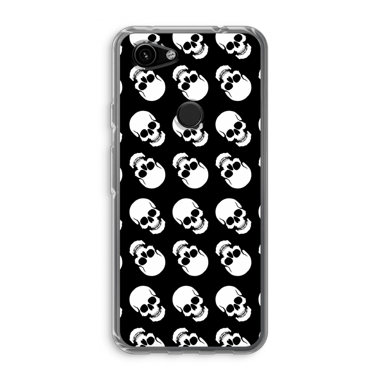 Musketon Skulls: Google Pixel 3a Transparant Hoesje