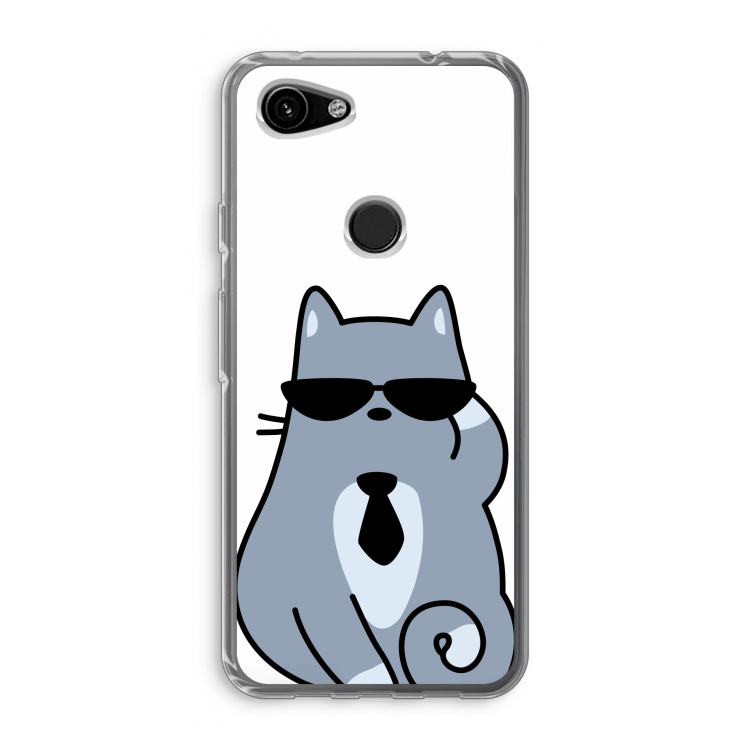 Cool cat: Google Pixel 3a Transparant Hoesje