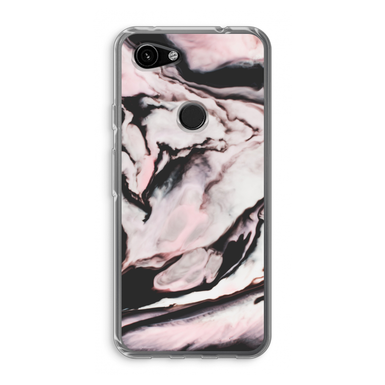 Roze stroom: Google Pixel 3a Transparant Hoesje
