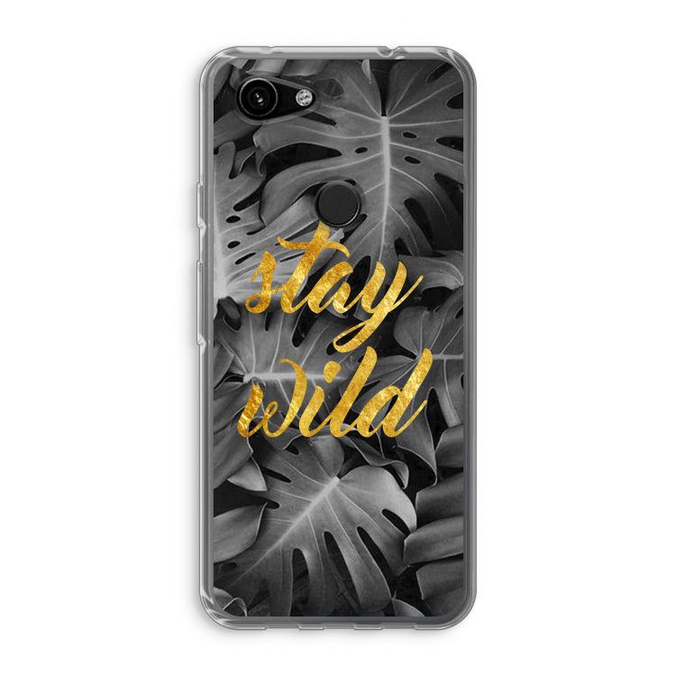 Stay wild: Google Pixel 3a Transparant Hoesje