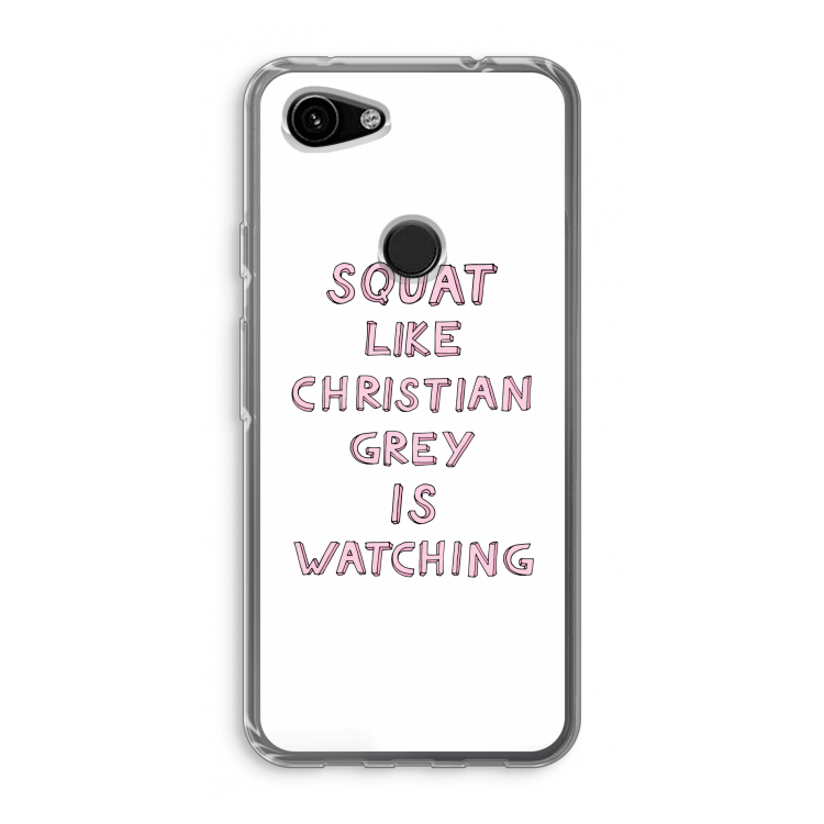 Christian Grey: Google Pixel 3a Transparant Hoesje