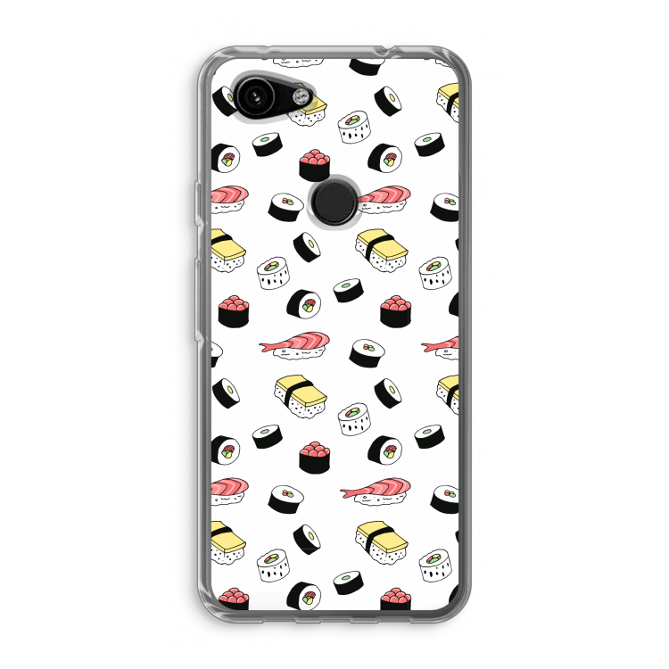 Sushi time: Google Pixel 3a Transparant Hoesje