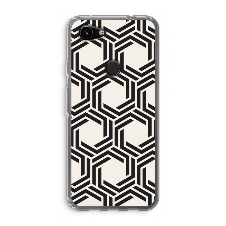 Geometrisch patroon: Google Pixel 3a Transparant Hoesje