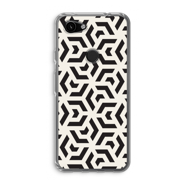 Crazy pattern: Google Pixel 3a Transparant Hoesje