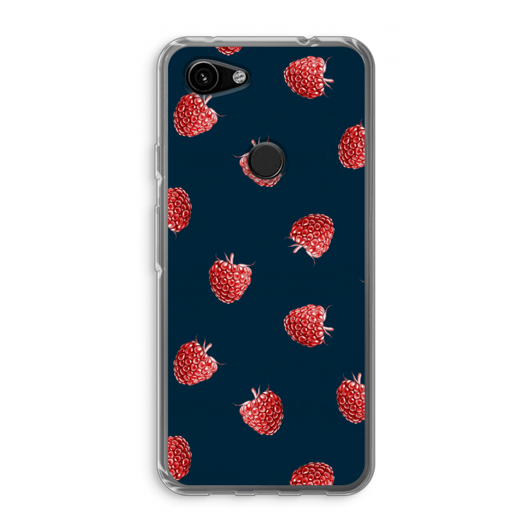 Framboosjes: Google Pixel 3a Transparant Hoesje