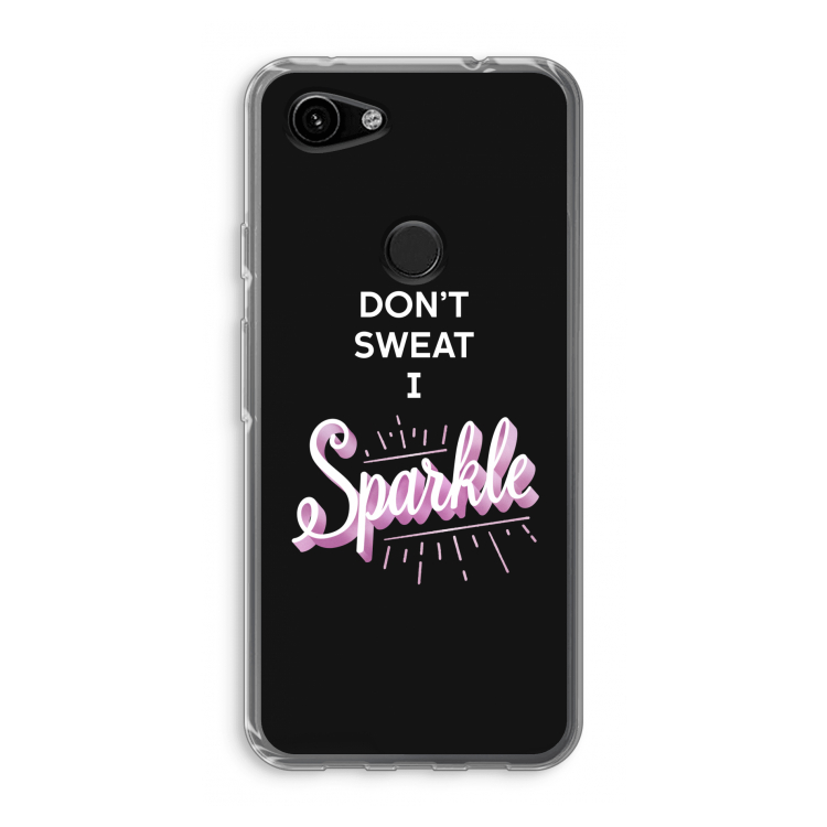 Sparkle quote: Google Pixel 3a Transparant Hoesje
