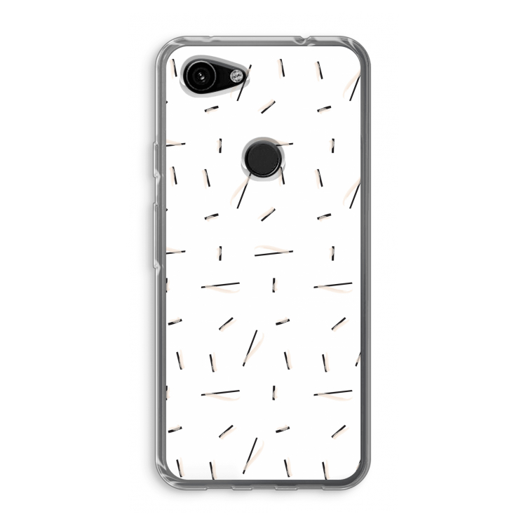 Hipster stripes: Google Pixel 3a Transparant Hoesje