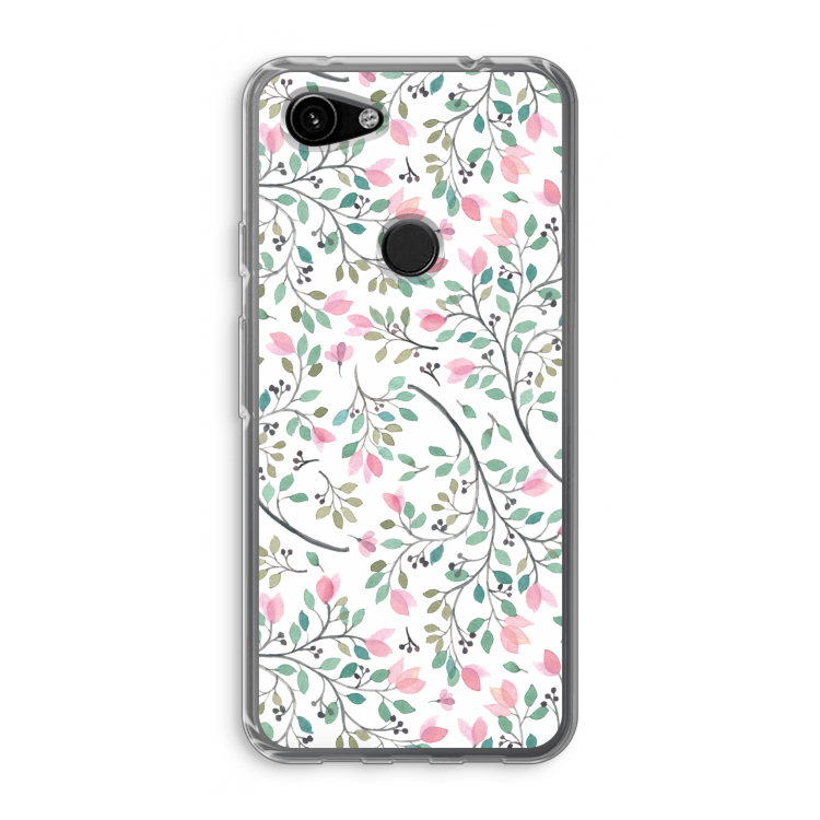 Sierlijke bloemen: Google Pixel 3a Transparant Hoesje