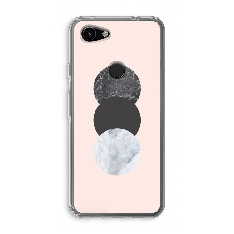 Marmeren cirkels: Google Pixel 3a Transparant Hoesje