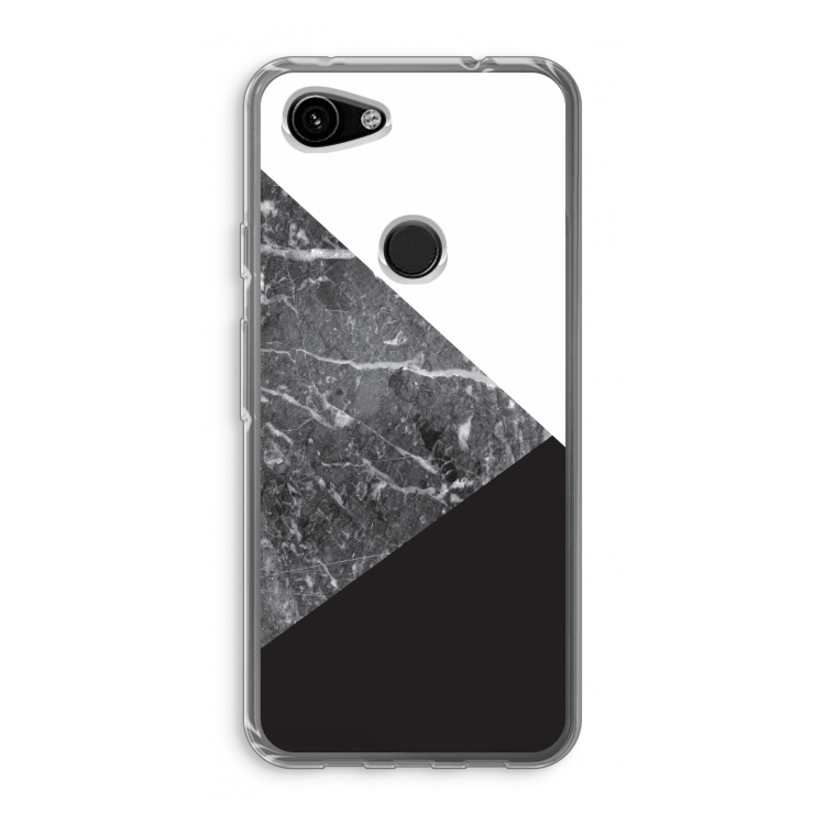 Combinatie marmer: Google Pixel 3a Transparant Hoesje