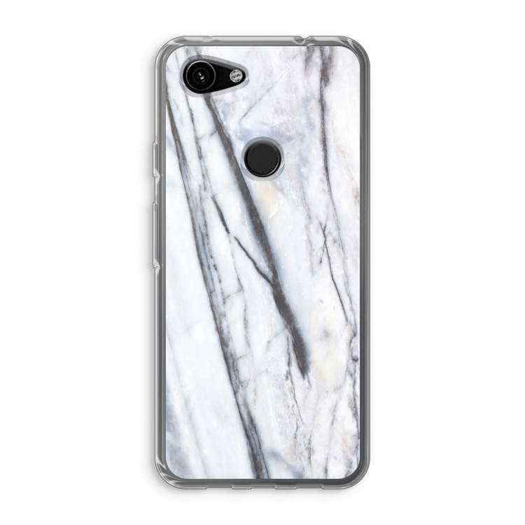 Gestreepte marmer: Google Pixel 3a Transparant Hoesje