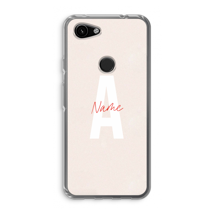 Strawberry Milkshake: Google Pixel 3a Transparant Hoesje