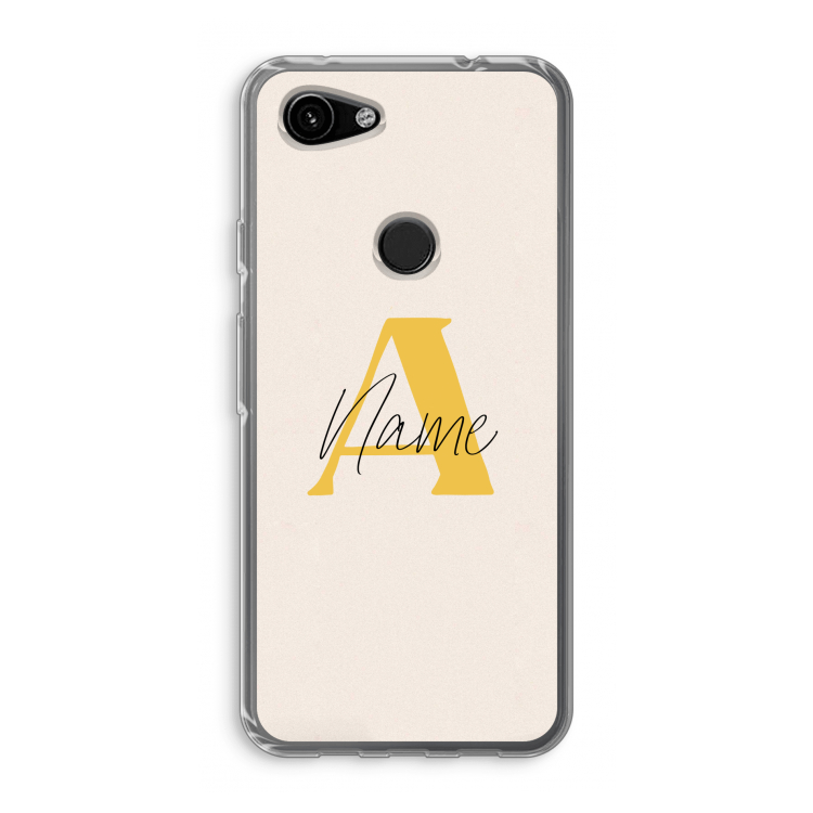 Amber Script: Google Pixel 3a Transparant Hoesje