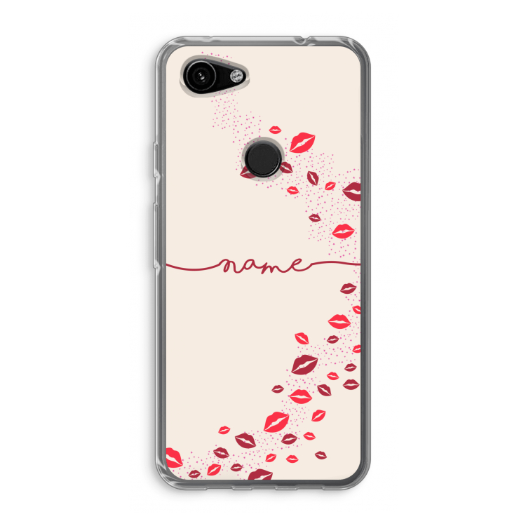 Kusjes: Google Pixel 3a Transparant Hoesje