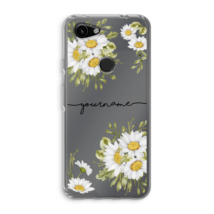 Daisies: Google Pixel 3a Transparant Hoesje