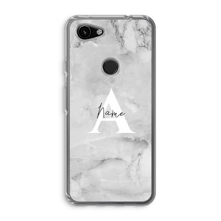 Ivory Marble: Google Pixel 3a Transparant Hoesje